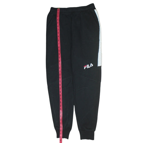 Fila Men's Black Jogger Trousers S Elastic Waist Fleece Casual