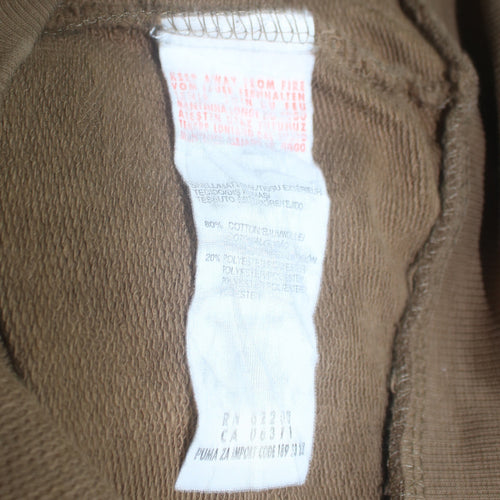 Puma Women's Brown Track Jacket Size 12 Full Zip Cotton Blend