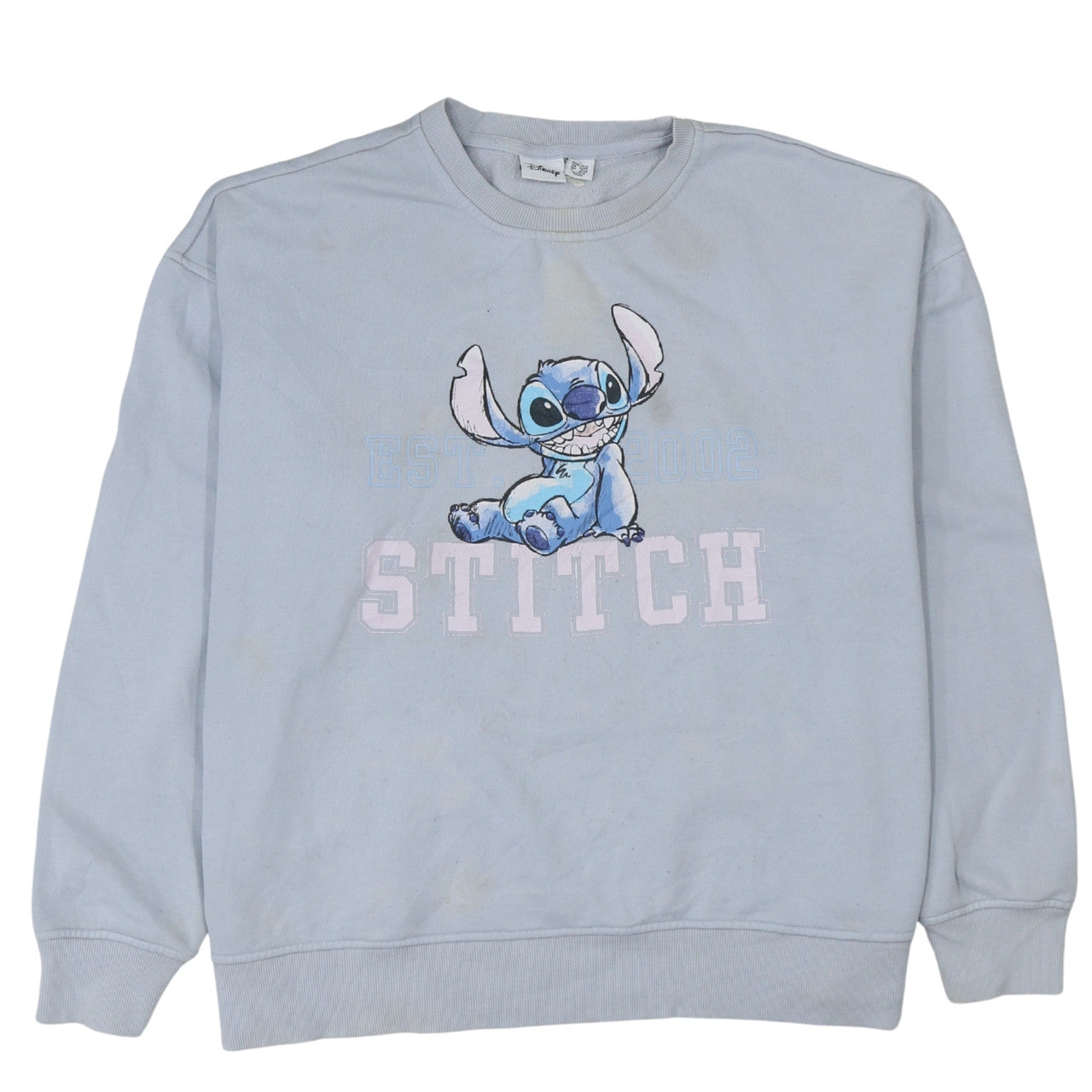 Primark Disney Women's Blue Stitch Sweatshirt Size L 14/16 Pullover