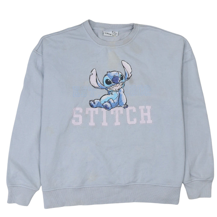 Primark Disney Women's Blue Stitch Sweatshirt Size L 14/16 Pullover