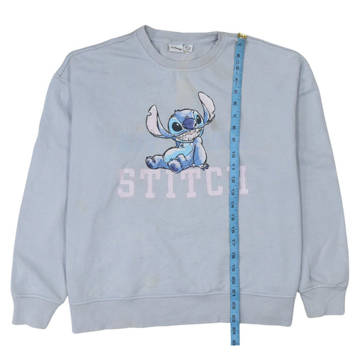 Primark Disney Women's Blue Stitch Sweatshirt Size L 14/16 Pullover