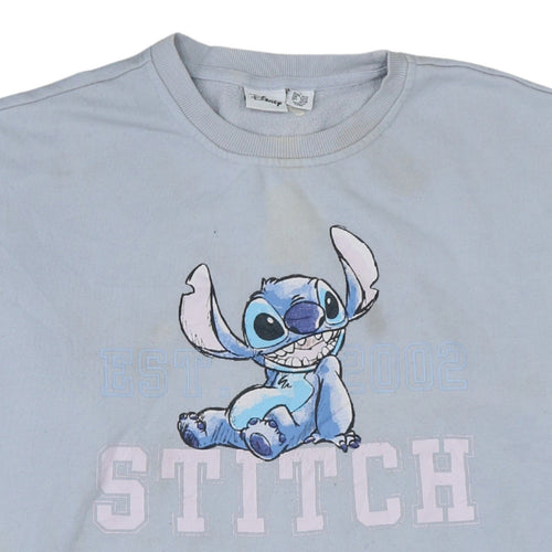 Primark Disney Women's Blue Stitch Sweatshirt Size L 14/16 Pullover