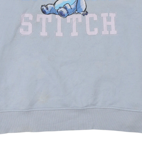 Primark Disney Women's Blue Stitch Sweatshirt Size L 14/16 Pullover