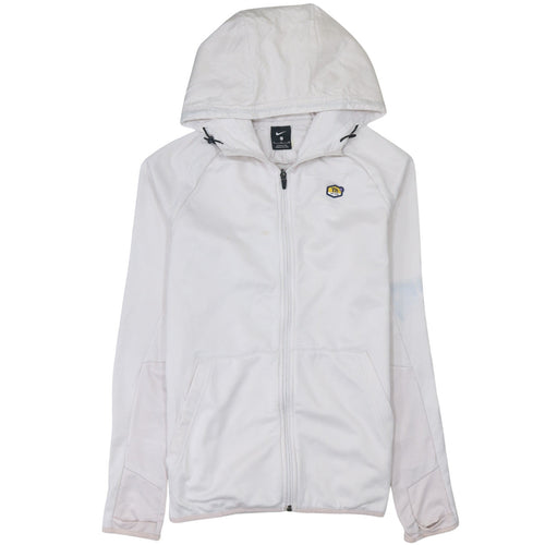 Nike Men's White Full Zip Hooded Sports Jacket Size S