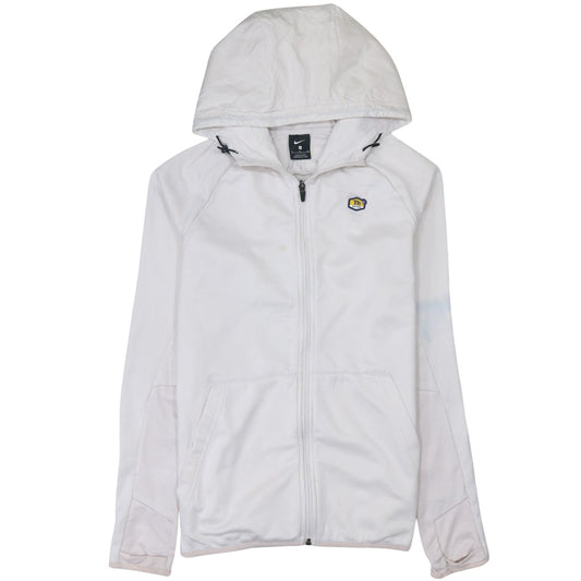 Nike Men's White Full Zip Hooded Sports Jacket Size S