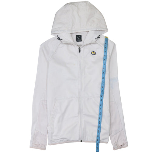 Nike Men's White Full Zip Hooded Sports Jacket Size S