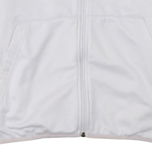 Nike Men's White Full Zip Hooded Sports Jacket Size S