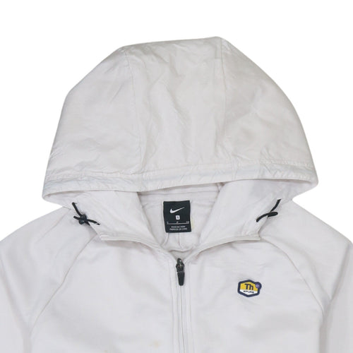 Nike Men's White Full Zip Hooded Sports Jacket Size S