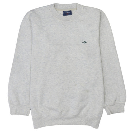 Le Shark Men's Grey Pullover Sweatshirt M Regular Fit Embroidered Logo