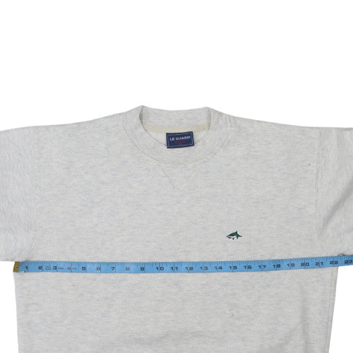 Le Shark Men's Grey Pullover Sweatshirt M Regular Fit Embroidered Logo
