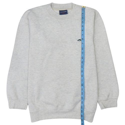 Le Shark Men's Grey Pullover Sweatshirt M Regular Fit Embroidered Logo