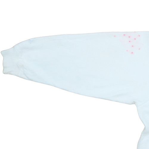 Kappa Mens White Small Pullover Hoodie Fleece Graphic Print