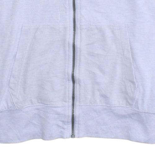 Nike Women’s Light Grey Full Zip Hoodie Size L Cotton Blend