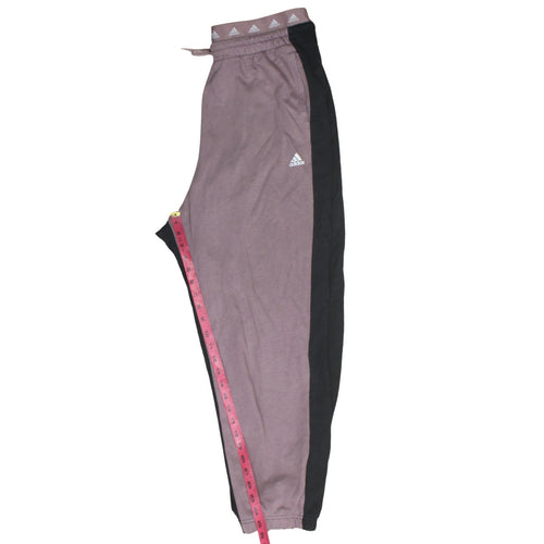 Adidas Womens XL Mauve Black Jogger Sweatpants Elastic Waistband