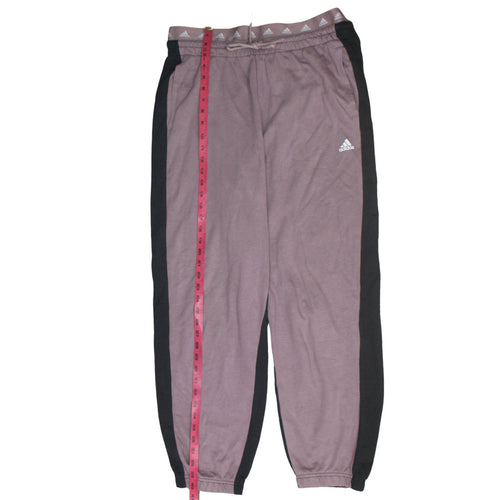 Adidas Womens XL Mauve Black Jogger Sweatpants Elastic Waistband