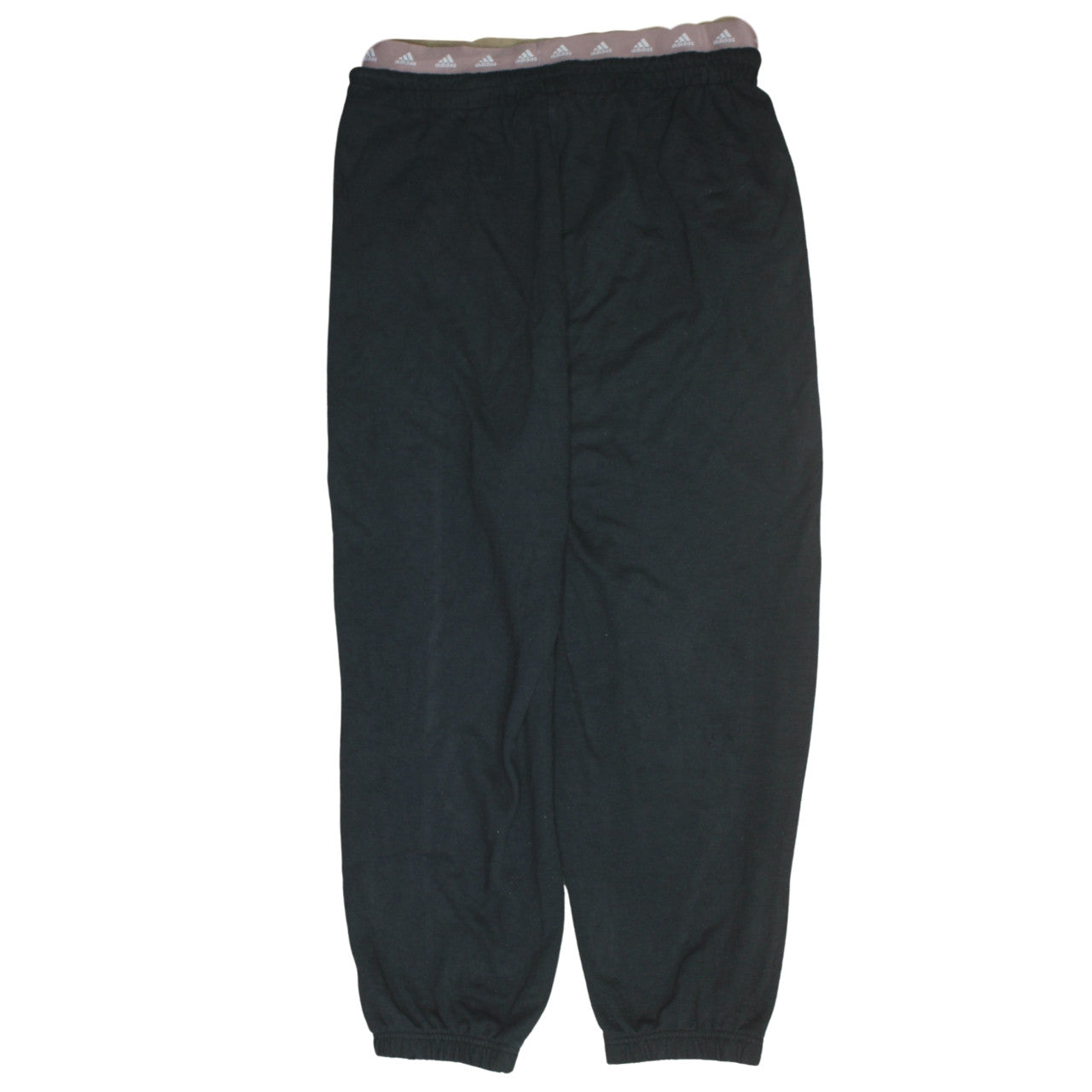 Adidas Womens XL Mauve Black Jogger Sweatpants Elastic Waistband