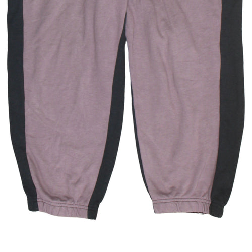 Adidas Womens XL Mauve Black Jogger Sweatpants Elastic Waistband