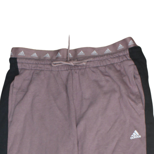 Adidas Womens XL Mauve Black Jogger Sweatpants Elastic Waistband