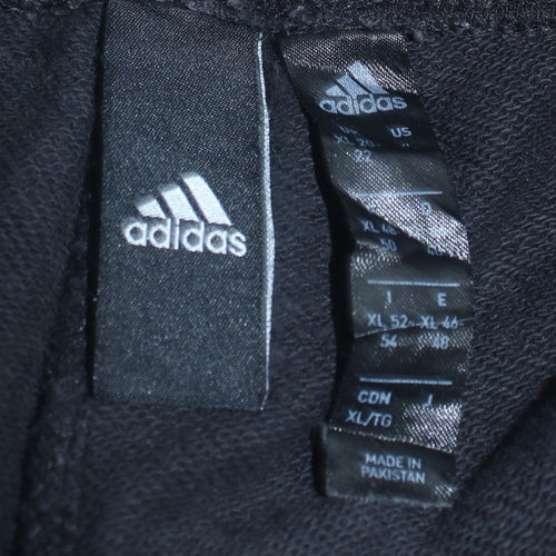 Adidas Boys Black XL Jogger Trousers Fleece Lined Activewear Pants