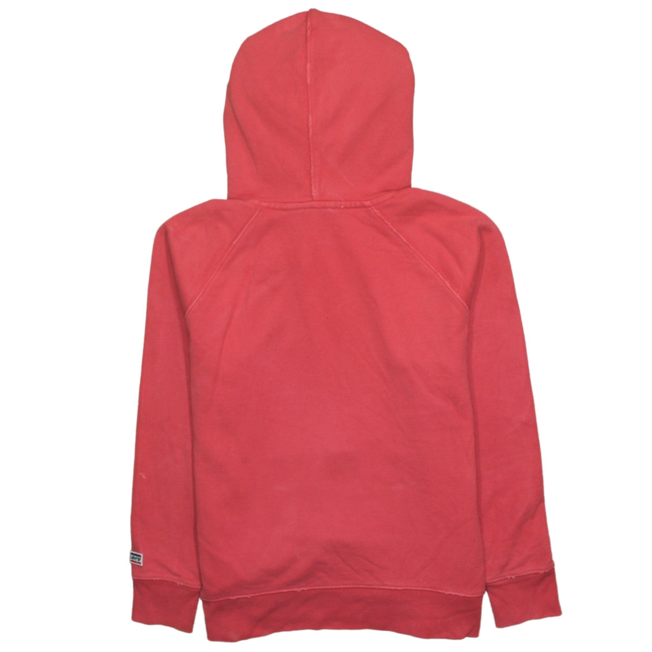Levi's Womens Pink Pullover Hoodie M Logo Print Cotton Sweatshirt