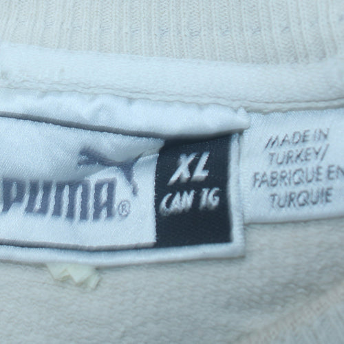Puma Men’s White XL Crew Neck Pullover Sweatshirt
