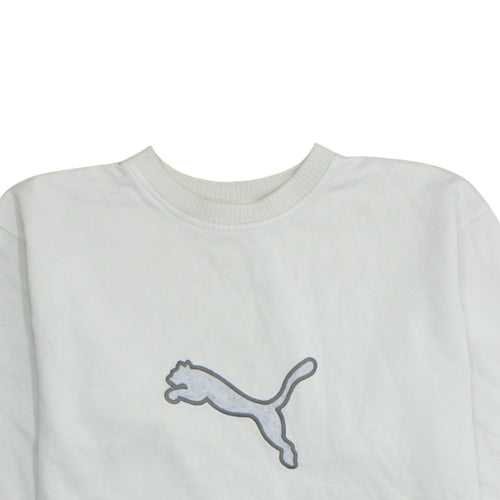 Puma Men’s White XL Crew Neck Pullover Sweatshirt
