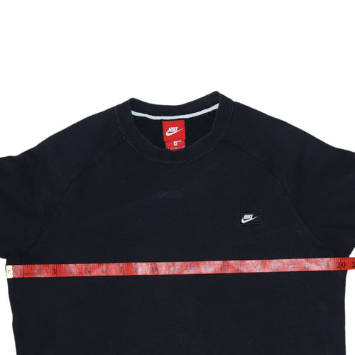 Nike Mens Black Crew Neck Pullover Sweatshirt M Regular Fit