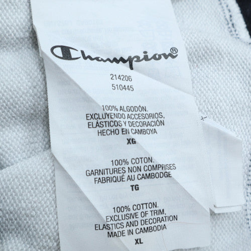 Champion Womens White Cotton Pullover Sweatshirt Size L Crew Neck