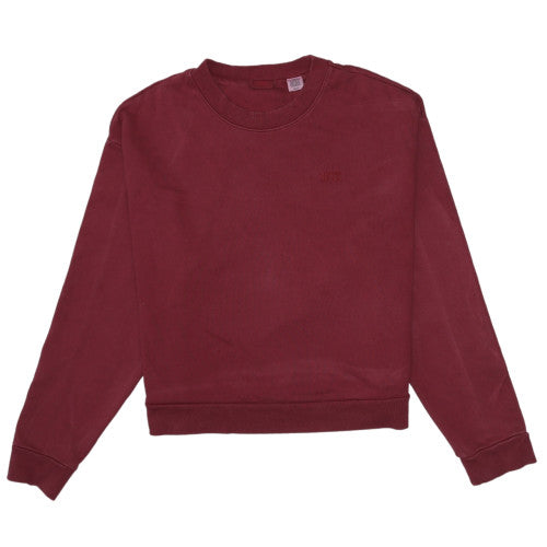 Levi's Womens Burgundy Cotton Pullover Sweatshirt Size S