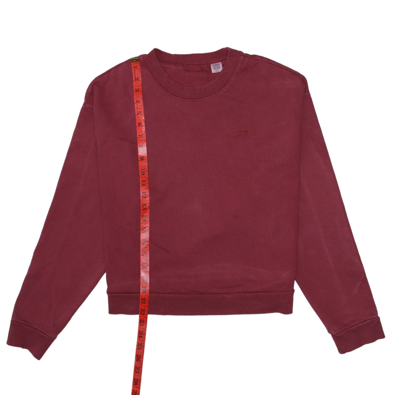Levi's Womens Burgundy Cotton Pullover Sweatshirt Size S