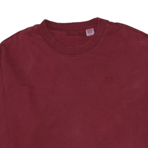 Levi's Womens Burgundy Cotton Pullover Sweatshirt Size S