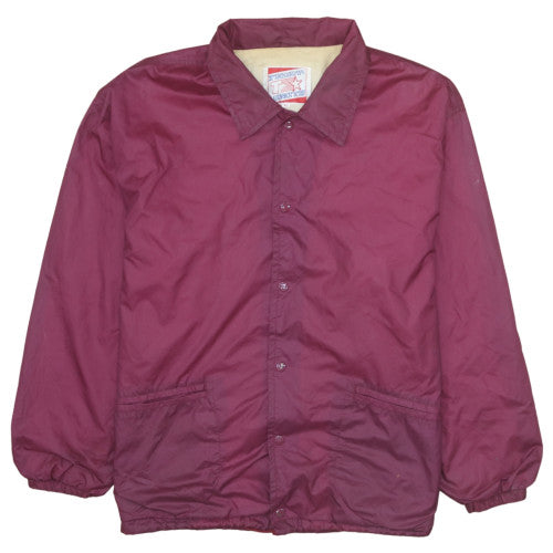 Teddy Smith Men's Red XL Retro College Windbreaker Jacket