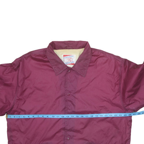 Teddy Smith Men's Red XL Retro College Windbreaker Jacket
