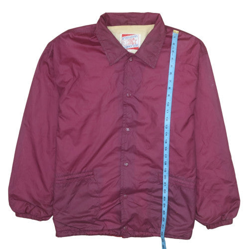 Teddy Smith Men's Red XL Retro College Windbreaker Jacket