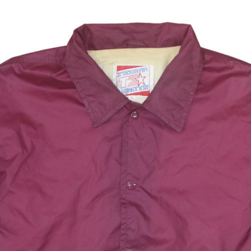 Teddy Smith Men's Red XL Retro College Windbreaker Jacket