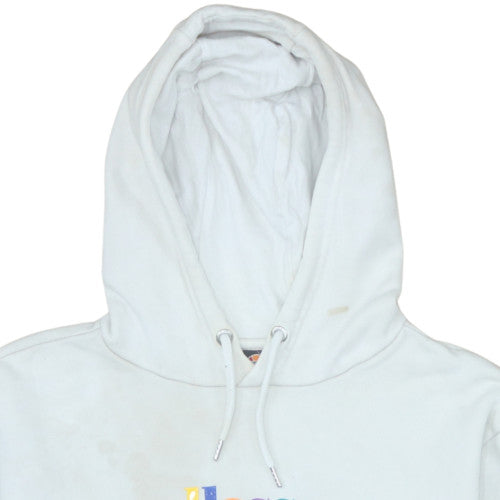 Ellesse Men's White Pullover Hoodie M Fleece Logo Sweatshirt