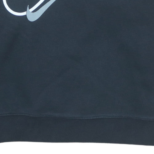 Nike Womens Black Medium Pullover Sweatshirt with Graphic Logo