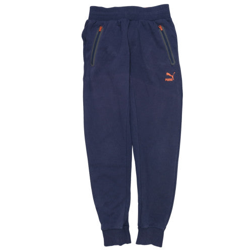 Puma Mens Blue Jogger Sweatpants M Cotton Blend Fleece