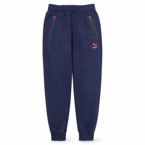 Puma Mens Blue Jogger Sweatpants M Cotton Blend Fleece