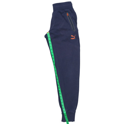 Puma Mens Blue Jogger Sweatpants M Cotton Blend Fleece