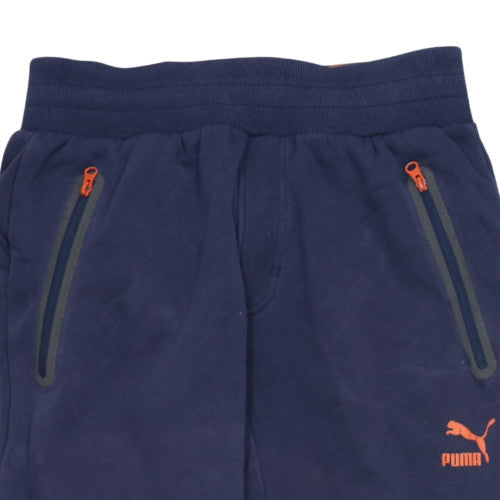 Puma Mens Blue Jogger Sweatpants M Cotton Blend Fleece