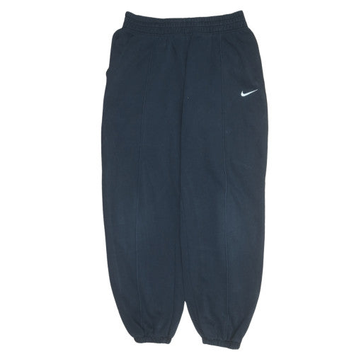 Nike Women Black Fleece Sweatpants Medium Elastic Waist Logo