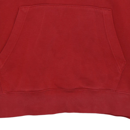 Nike Men's Red Pullover Hoodie Medium Fleece Logo Sweatshirt