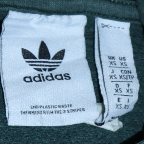 Adidas Men's Green Pullover Hoodie XS Regular Fit