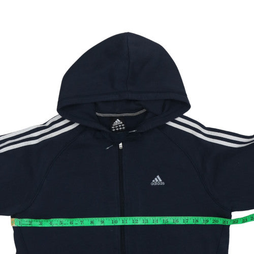 Adidas Men's Blue Full Zip Hoodie M Sports Fleece Sweatshirt