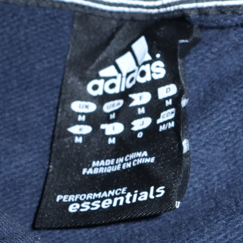 Adidas Men's Blue Full Zip Hoodie M Sports Fleece Sweatshirt