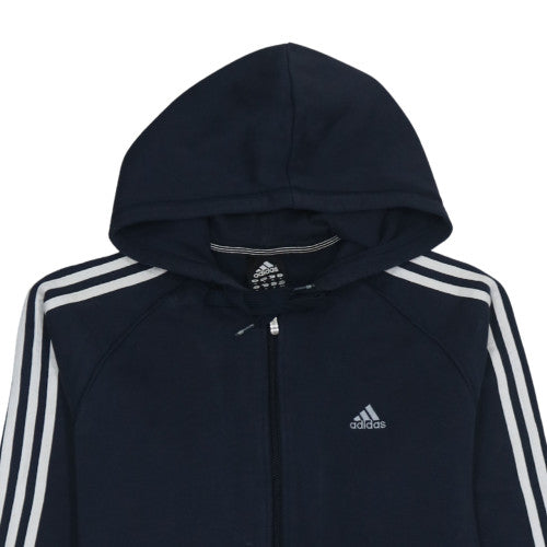 Adidas Men's Blue Full Zip Hoodie M Sports Fleece Sweatshirt