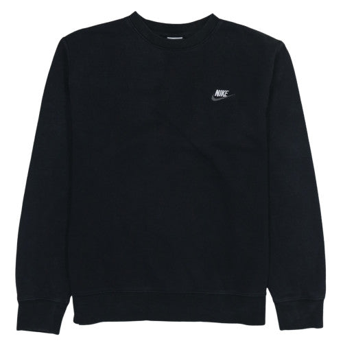 Nike Men's Black M Pullover Fleece Sweatshirt Crew Neck Logo
