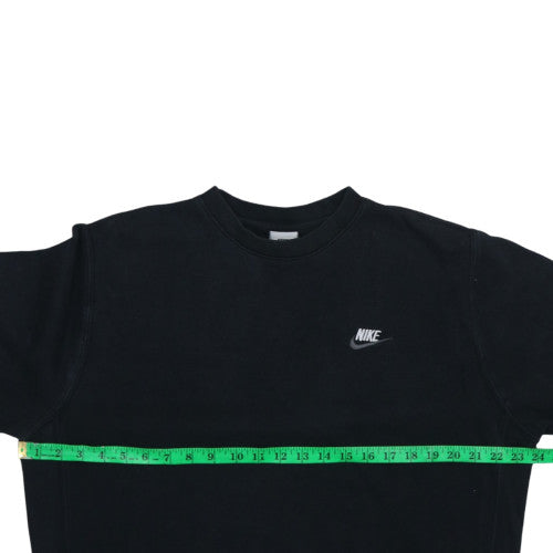 Nike Men's Black M Pullover Fleece Sweatshirt Crew Neck Logo