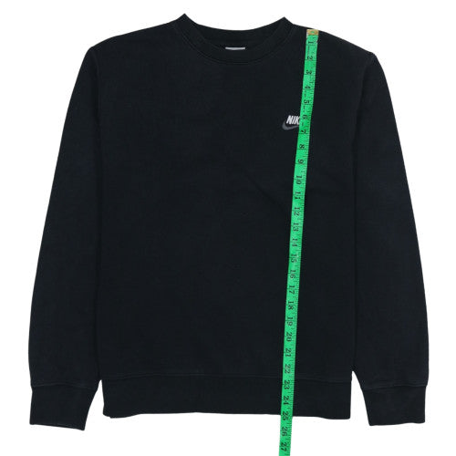 Nike Men's Black M Pullover Fleece Sweatshirt Crew Neck Logo